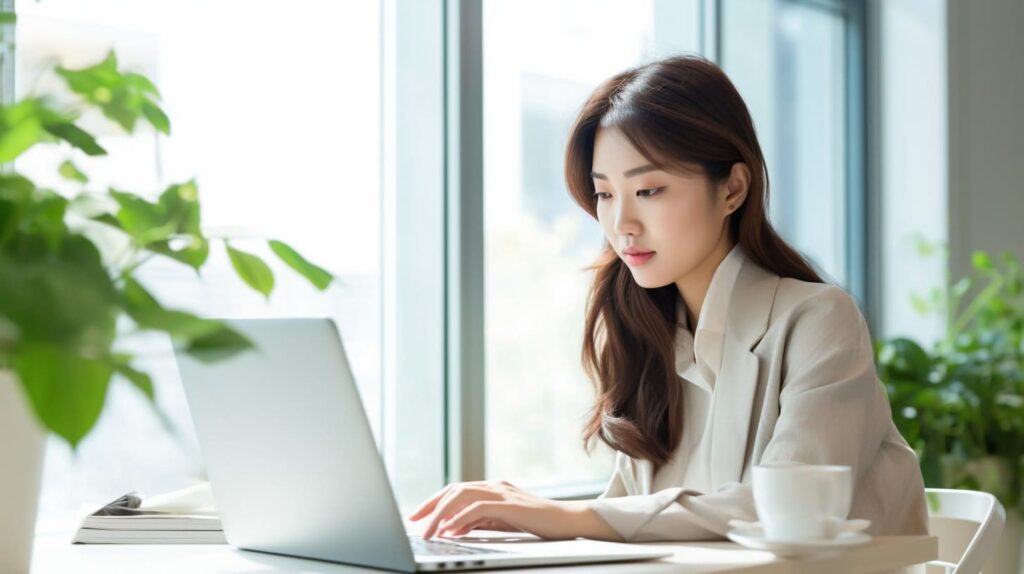 仕事をしている女性